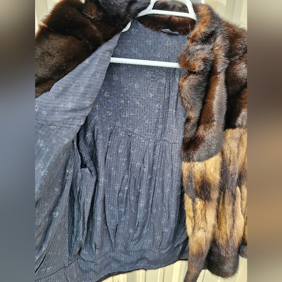 GLAMOROUS AUTHENTIC MAHAGONY MINK FUR COAT/JACKET SIZES XLARGE-1XL - Picture 7 of 9